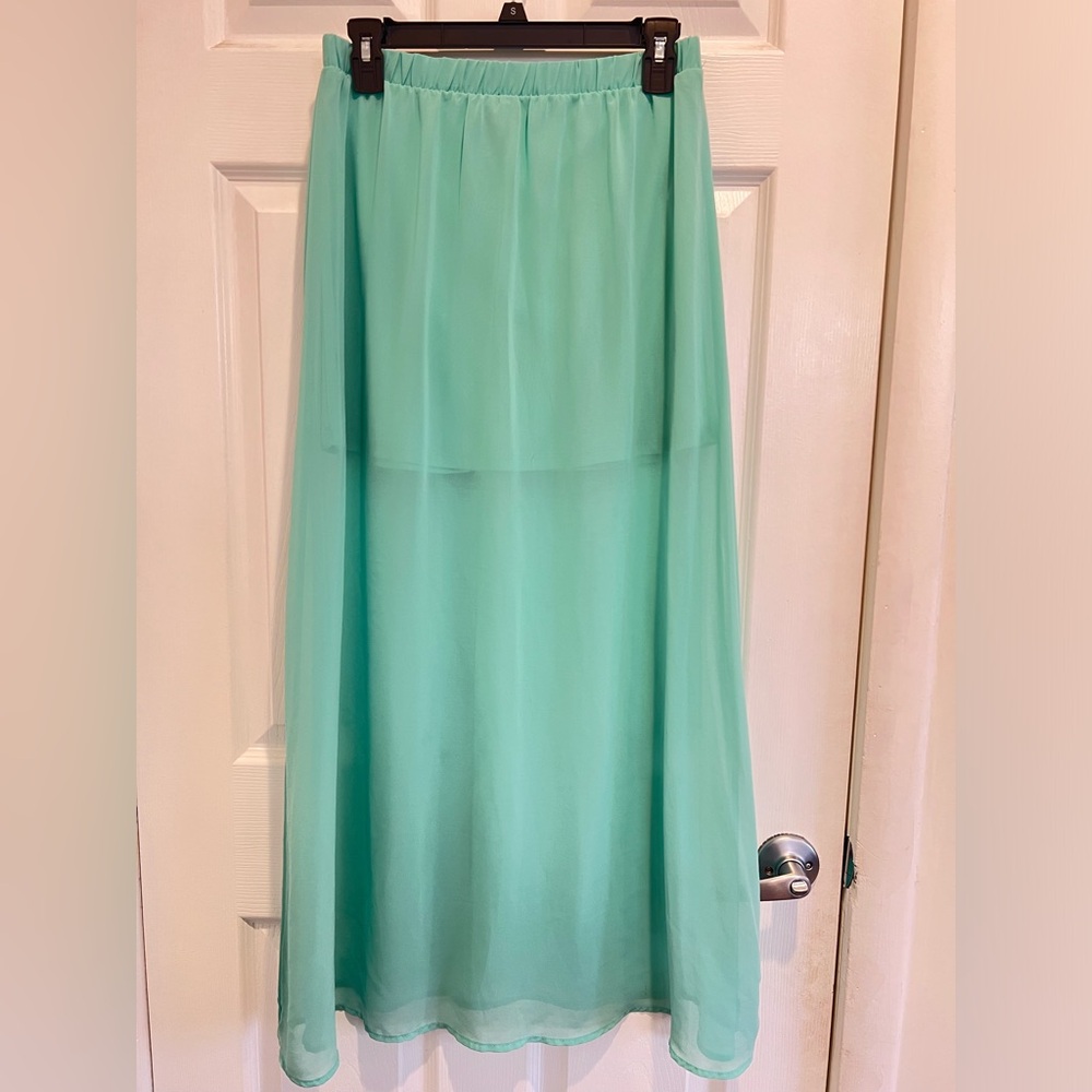 Two Layered Turquoise Forever 21 Maxi Skirt
